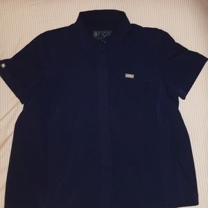 Figs navy blue scrub top